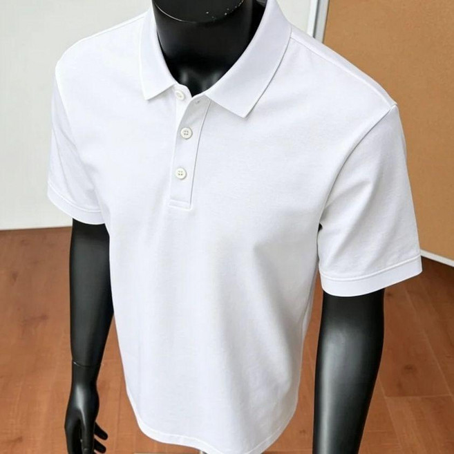 男士純色POLO衫 夏季修身短袖翻領商務休閒上衣
