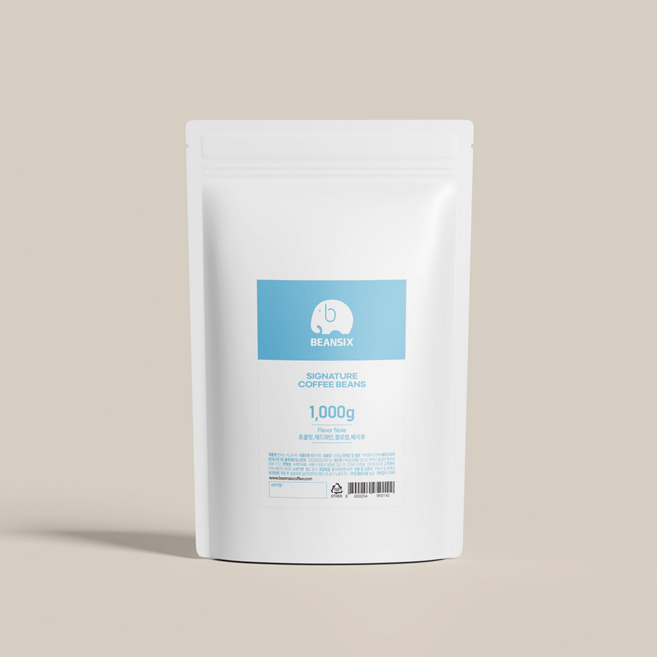 빈식스 시그니처 원두(홀빈) 5kg 스페셜티커피 블렌딩 카페원두 사무실 업소용 대용량 원두 도매, 홀빈(분쇄안함), 1개