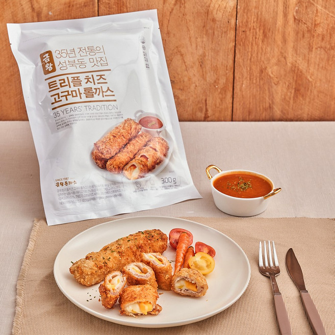 [금왕돈까스] 트리플치즈 고구마 롤까스 냉동 치즈간식 별미사이드 세트 3팩/5팩, 3세트, 300g