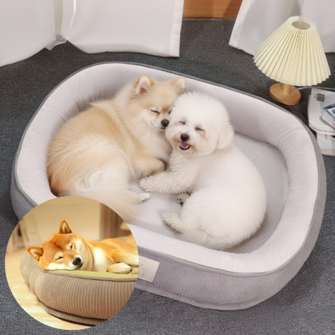 골드릭 강아지 고양이 반려견 푹신한 마약 방석 쿠션, 1개, 그레이