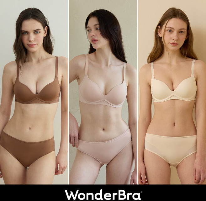 [Wonderbra] 일체형 볼륨 몰드 노와이어 브라팬티 6종세트 택 1