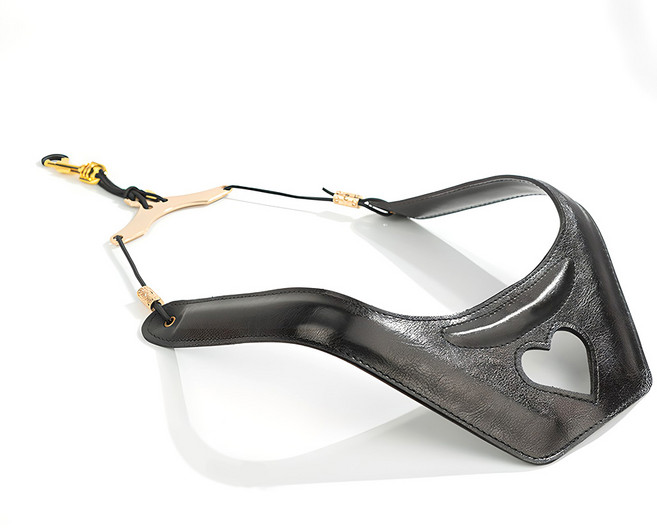 BUZOO 가죽 색소폰 어깨걸이 스트렙 멜빵 목걸이, 1개, 블랙