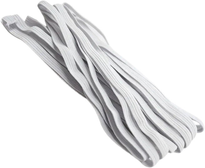 마루오피스 8골 납작 고무줄 탄력 수선 천연고무줄 고무밴드, 흰색, 1개