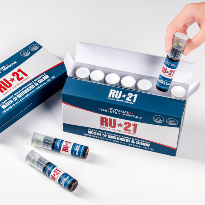 RU21 알유21 클리어샷 멀티비타민 이뮨비타민 7회분 1세트, 7정, 1박스
