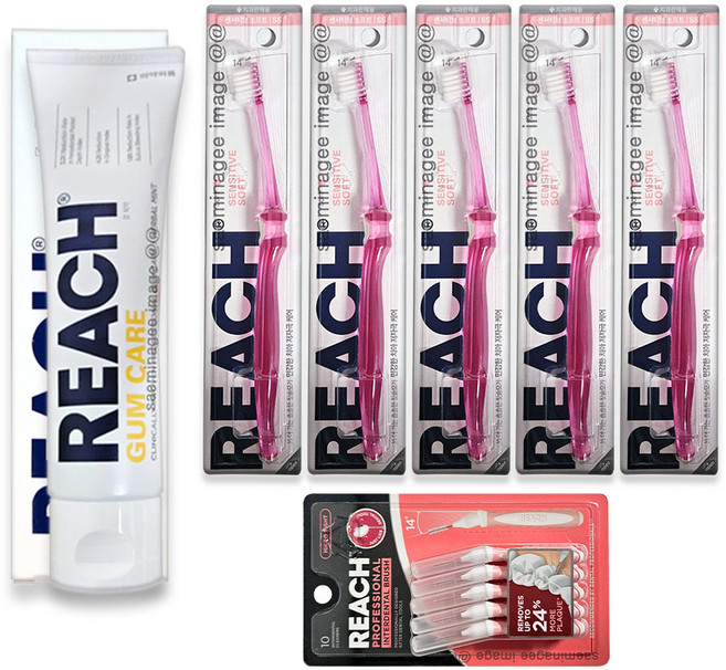 리치 검케어 잇몸 전문 치약 140g x1개 +센서티브 소프트 칫솔 x5개 + 치간칫솔 10입(MICRO TIGHT) x1개, 없음, 1개