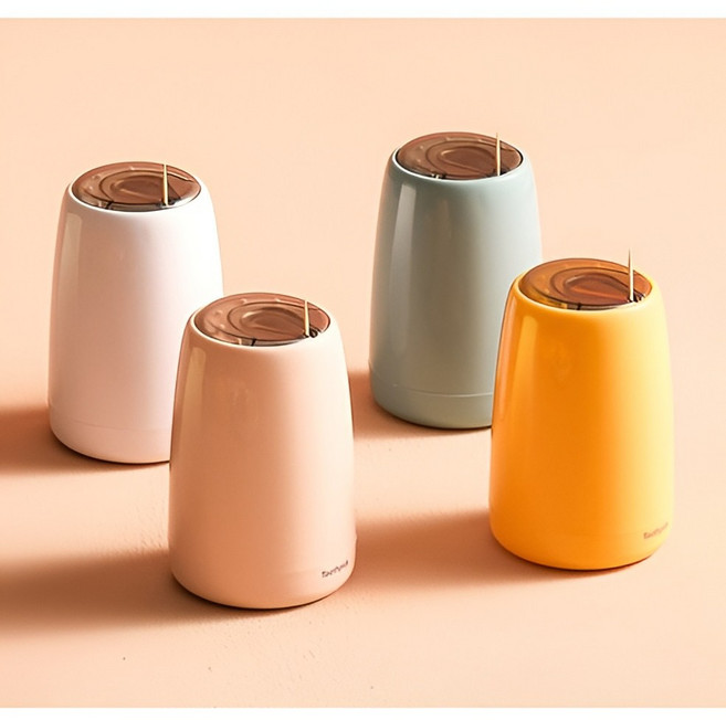 라베코 원터치 자동 이쑤시개통, 옐로우, 1개