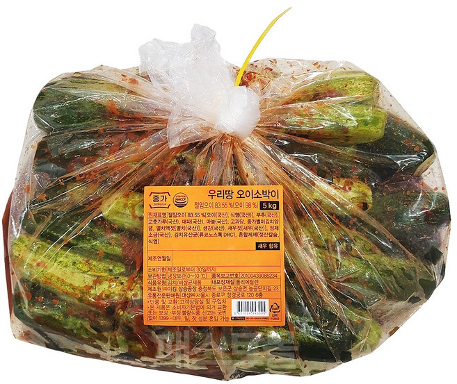 종가 우리땅 오이소박이, 5kg, 1개