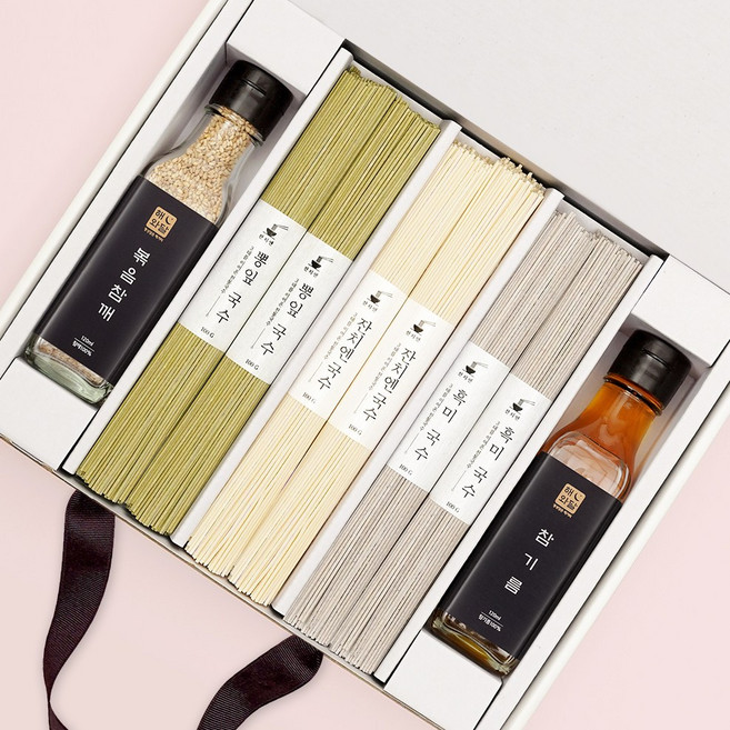 잔치엔 오색소면 국수 멀티세트 (팔순 칠순답례품 웨딩답례품 명절선물 결혼답례품 돌단치답례품 돌답례품), 1개