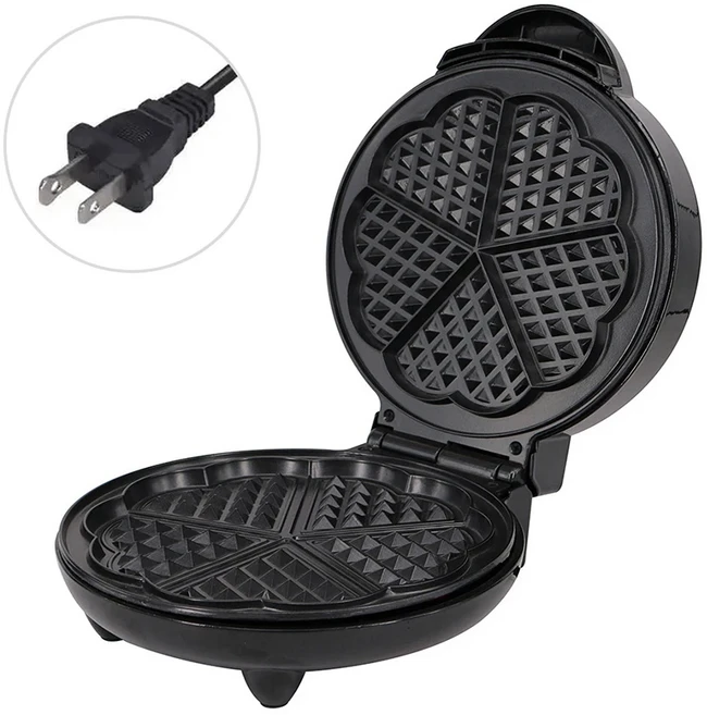 와플 메이커 5 하트 모양 와플 전기 와플러 철판 다리미 1000W