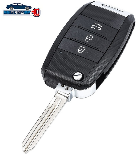 기아 모닝 레이 봉고 포터 3버튼 접이식 키 케이스, 1개