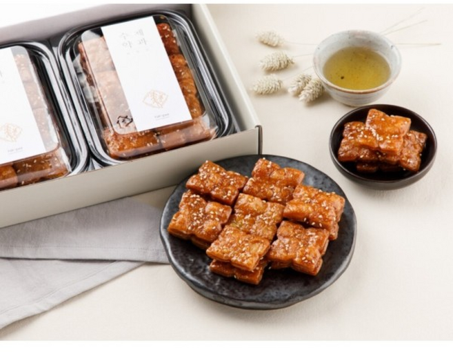 버들골 약과 세트 전용 선물용 종이가방 증정, 2세트, 540g