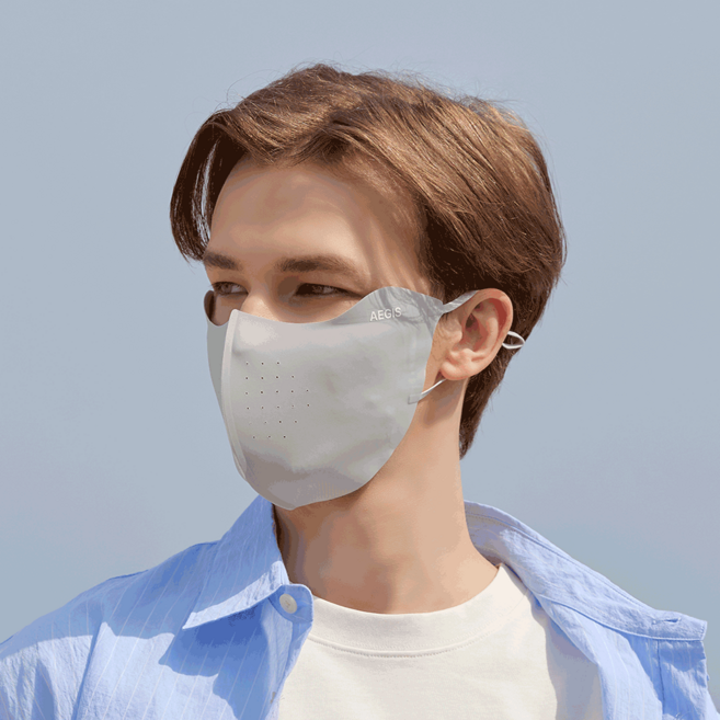 이지스 자외선차단 무봉제 마스크 (스타일) TV홈쇼핑 히트상품, 스타일 마스크, 1개, 그레이