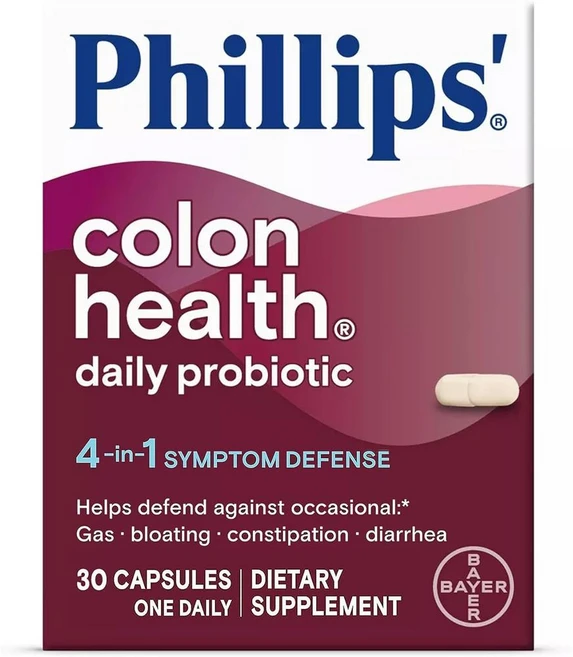 Phillips' 필립스 Colon 헬스 데일리 프로바이오틱스 30캡슐 2개, 1개, 30정 - 쿠팡