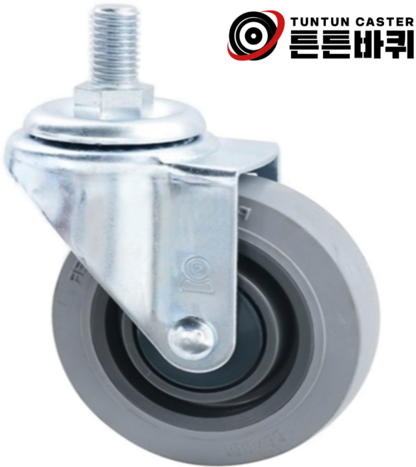 국산 고무 바퀴 캐스터 회전 볼트 10cm 엘카 대차 구르마 구루마 카트 끌차 밀차 수레, 옵션7_경량 내열(국산), 4인치, 볼트 회전형