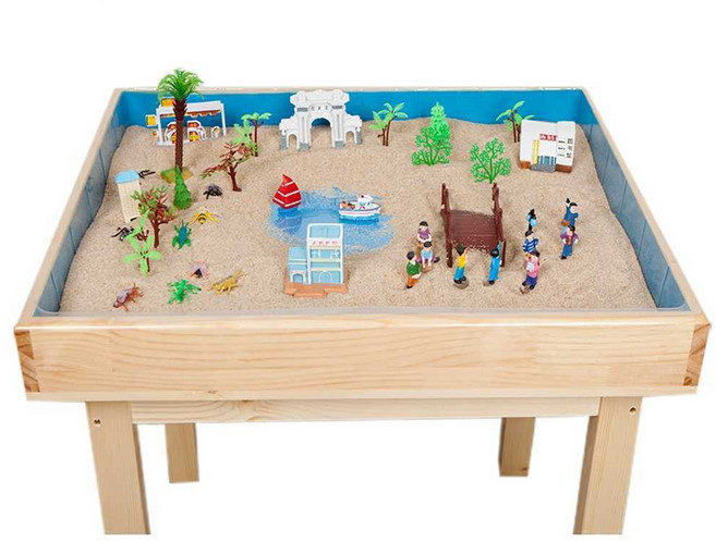 모래 테이블 모래놀이 샌드 촉감놀이 야외 놀이터, 싱글 샌드 테이블 72x57x7, 1개
