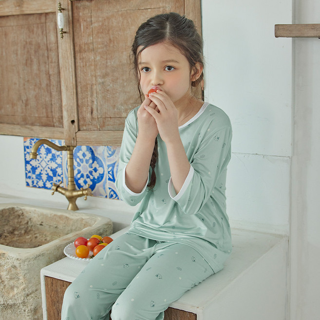 수아팜 여아 피쉬냥 젤리 7부 내의 세트