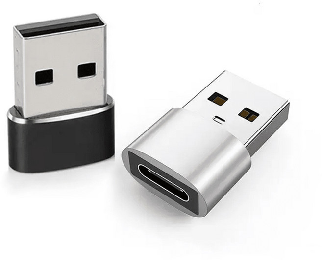 C타입 to USB-A 변환 젠더 OTG 커넥터 연결, 1개, 1) 블랙