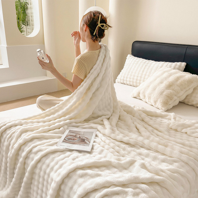 킨느 따뜻한 양털 담요 극세사 이불