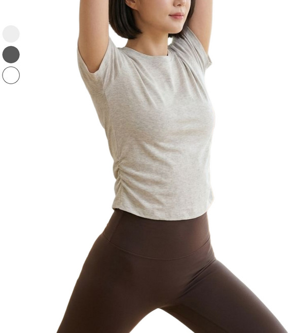 노바요가 요가복 면 티셔츠 필라테스 발레 스포츠 상의