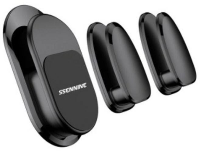 쎈나인 차량용 자석 핸드폰 거치대 + 마스크 후크 2p 세트, 블랙, 1세트