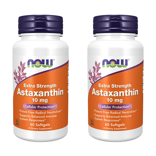 NOW Foods 蝦紅素10mg軟膠囊, 60顆, 2罐