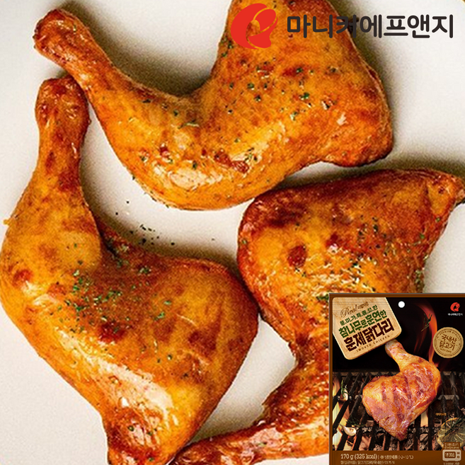 마니커-참나무로 훈연한 훈제닭다리170g, 170g, 4개