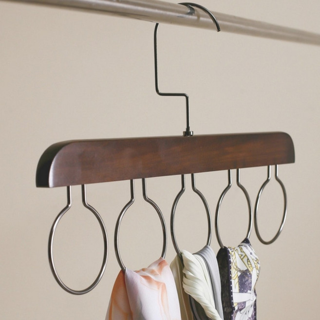 넥타이걸이 옷장 스카프 머플러 타이 다용도 원형 후크 걸이 5구, 라이트, 1개