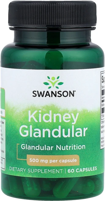 Swanson Kidney Glandular 500 mg 60 Capsules, Swanson, Kidney Glandular, 500, 1개 - 쿠팡