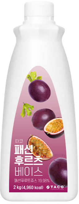 타코 패션후르츠 베이스, 1개, 2kg