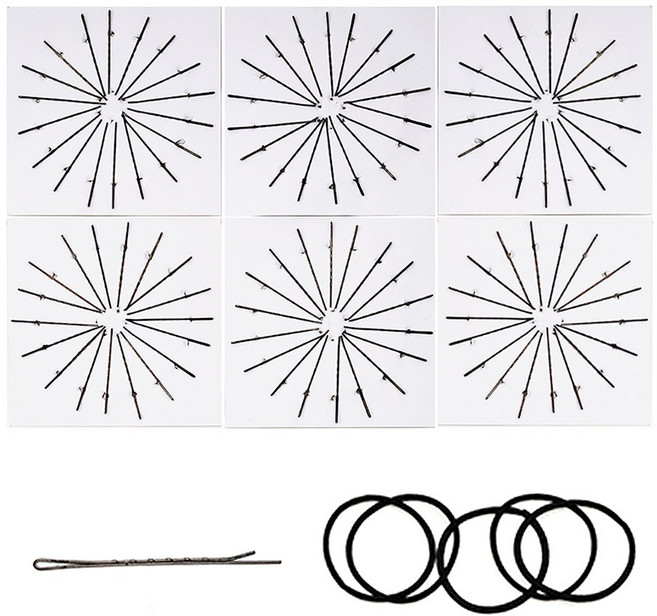 이플새라 국산 슬림실핀 108개 머리끈세트