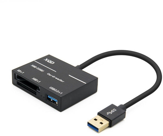 USB3.0연결 카드리더기 QXD SD메모리카드 PC노트북연결허브, 1개