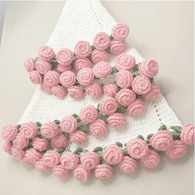 모미얀 장미 꽃다발 담요 DIY 키트*유투브 무료 영상 포함, 핑크장미 80(아이보리), 1세트