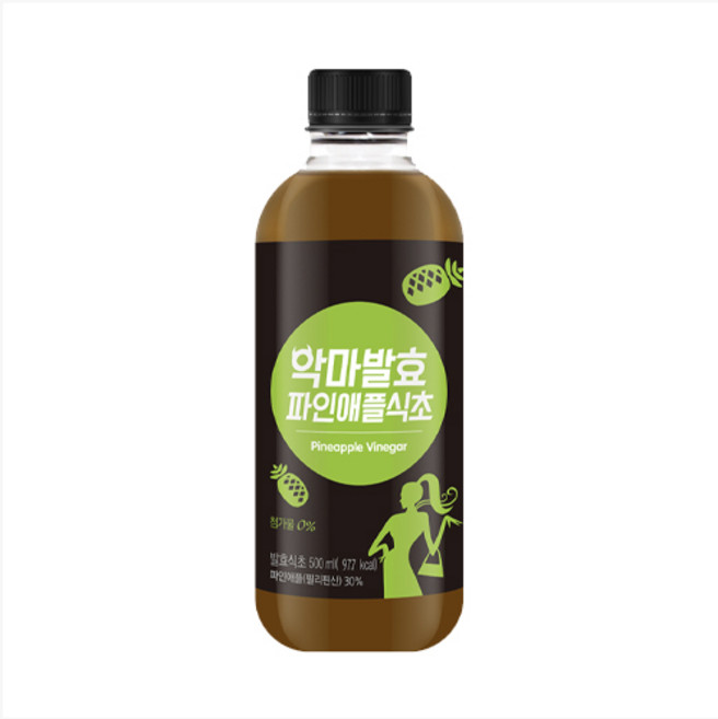 악마다이어트 파인애플 저온숙성 발효식초 브로멜라인 효소 퀘르세틴, 500ml, 3개