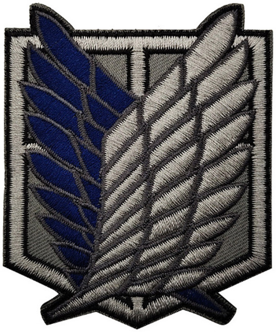 아웃도어랩 Attack on Titan 벨크로 패치 와펜, 1개, WA500_자유의날개