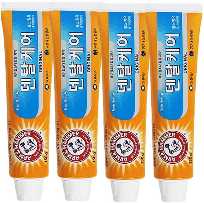 암앤해머 덴탈케어 오리지널 치약, 150g, 4개