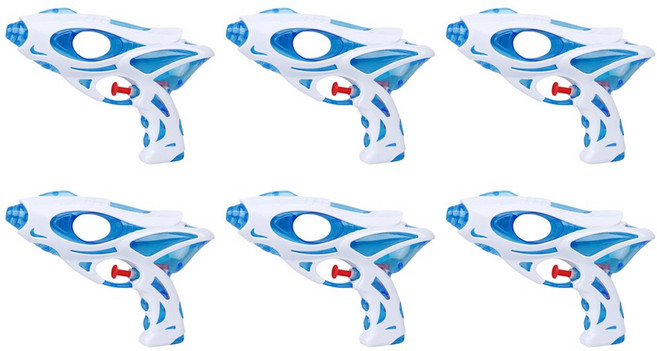 투데이리빙 6P 세트 권총 미니 워터건 여름 물놀이 장난감 워터밤 워터파크 물총 다용도 워터 피스톨 목욕 놀이 완구, 6개, R98749A(혼합색상