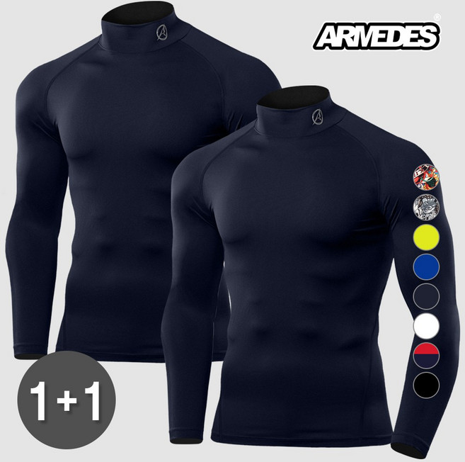 [1+1] 아르메데스 남성용 기능성 긴팔 터틀 언더레이어