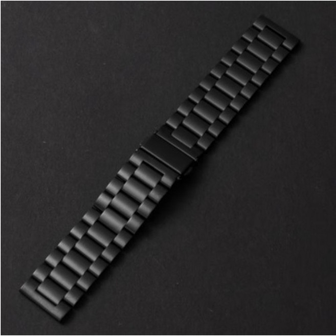 【三珠不鏽鋼】適用 華米 Amazfit BIP 6 bip 5 Unity A2324 錶帶 22mm, 黑色, 1個