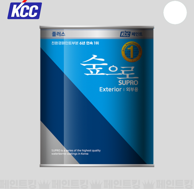 KCC페인트 숲으로 외부용 플러스 수성, 백색, 3.78L, 1개