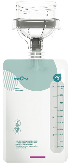 스펙트라 이지 온도감지 모유저장팩 200ml 10PCS 커넥터1개 포함, 1개, 10매
