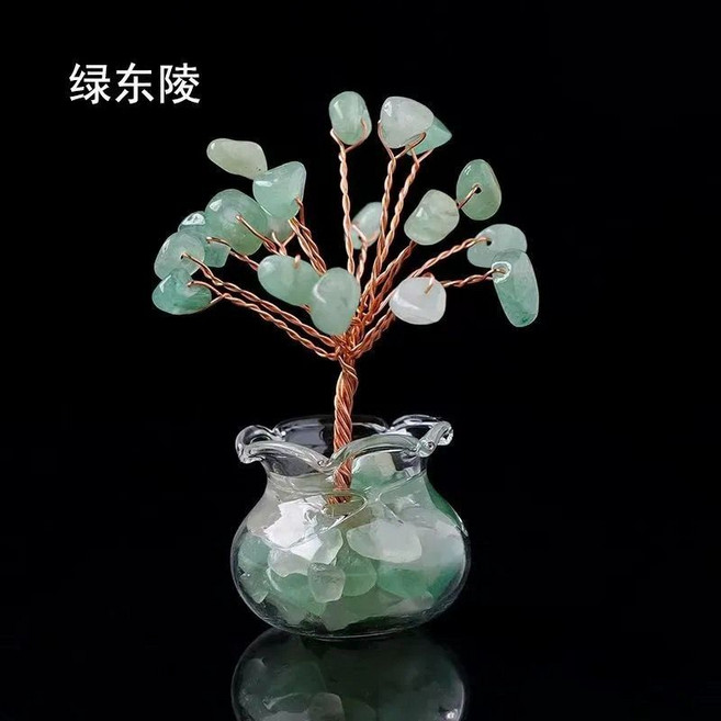 天然紫水晶簇底座 搖錢樹擺件 家居裝飾, 東陵玉迷你款