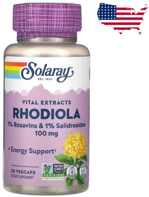 솔라레이 바이탈 로디올라 홍경천 추출물 100mg 30정 로사빈 살리드로사이드, 1개 - 쿠팡
