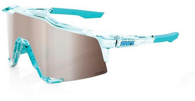 100% 스피드크래프트 스포츠 퍼포먼스 선글라스 - 초경량 스포츠 및 사이클링 안경(매트 화이트 - 하이퍼 블루 멀티레이어 미러 렌즈), Medium, Hiper 실버 미러 렌즈 - 마이클 해리스, 1개