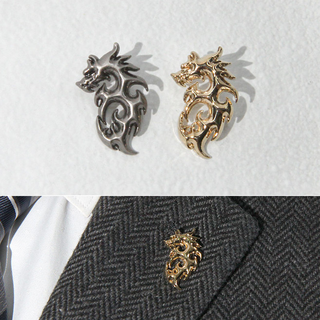 [아재리노] 용문양 배지 브로치 정장 뱃지