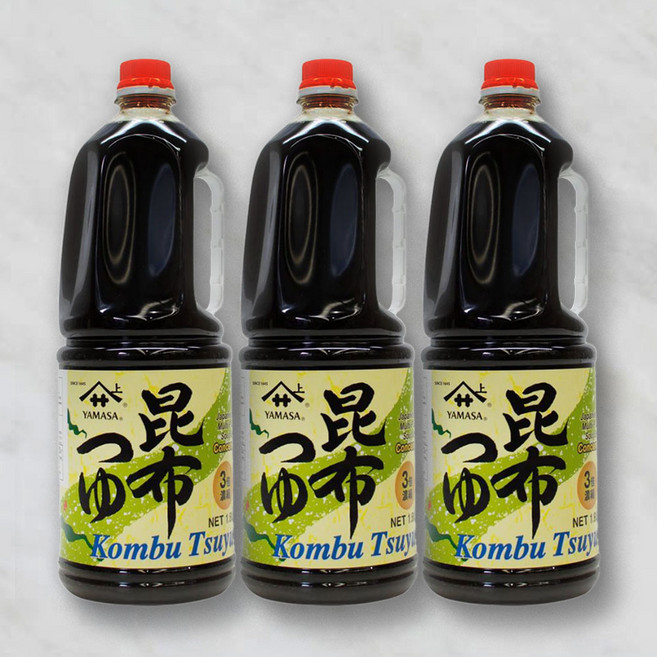 야마사 다시마간장 1.8L 우동간장 쯔유 다시마장유 일본간장, 3개