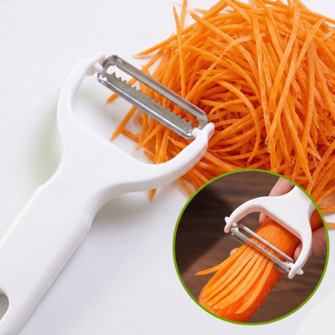 마요미 일본산 당근 우엉 무 채칼, 1개, 화이트