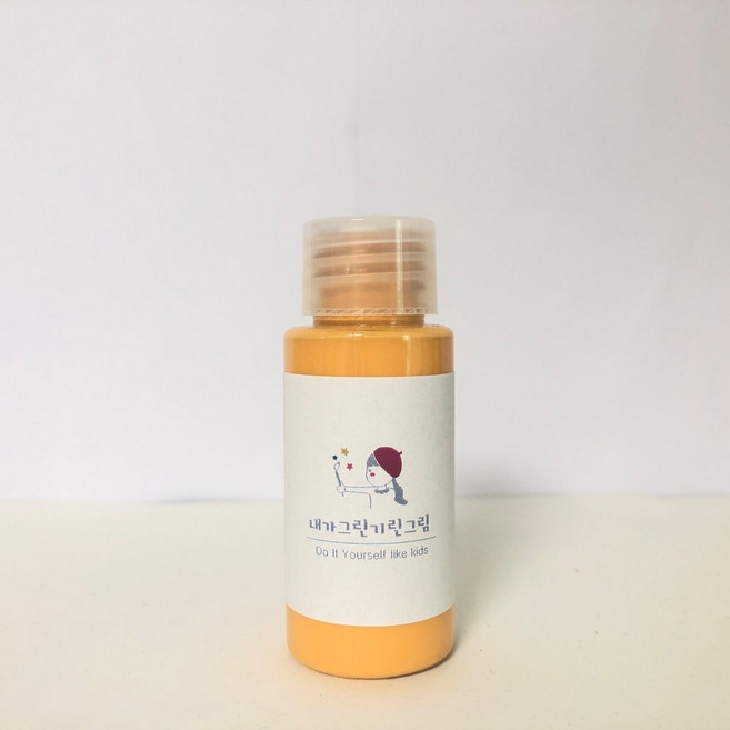 소량페인트 벽지 가구 소품 셀프 리폼 아이방 유치원 마카롱컬러 30-250ml, 주황, 100ml, 100ml, 1개