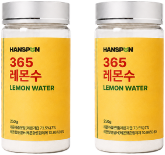 한스푼 물에 타먹는 리얼 365 레몬수, 250g, 2개