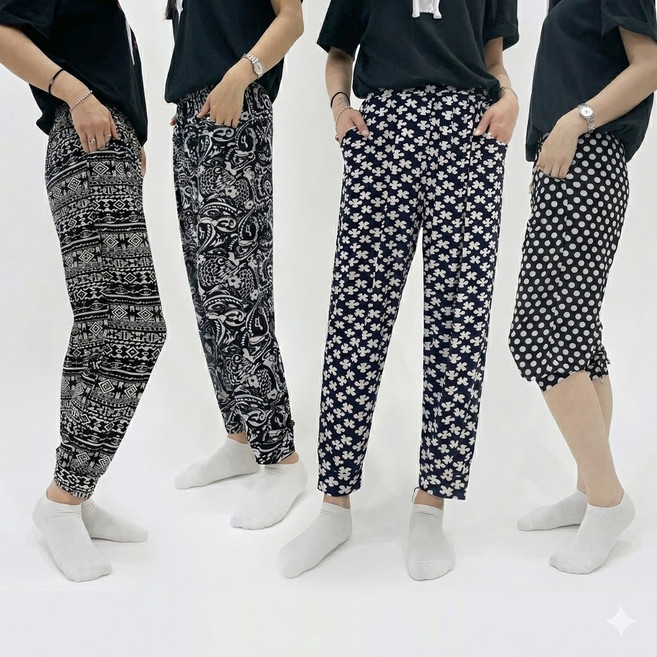 디콜 에어로 쿨링팬츠 4종세트 남녀공용 여름 몸빼 쿨바지