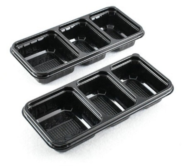 검정3칸반찬용기 사각3칸소스용기 DAP-103S 240세트, 240개, 1개